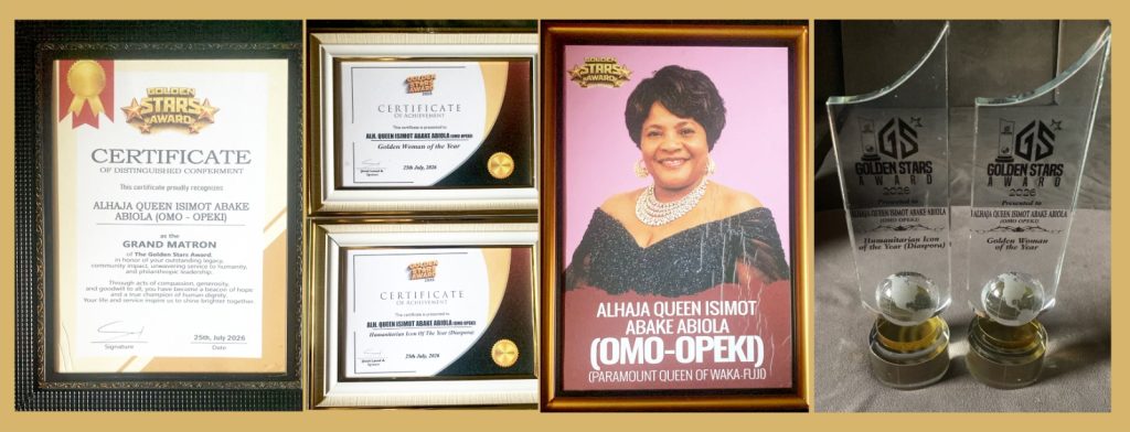 Omo-Opek Honoured with Three Major Recognitions At The 2026 Golden Stars Award