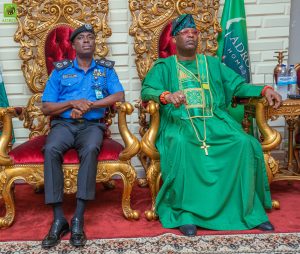 AARE ADETOLA EMMANUELKING, THE NATIONAL GOLDEN PATRON PCRC, HOSTS OGUN CP ON SECURITY SUMMIT IN REMOLAND