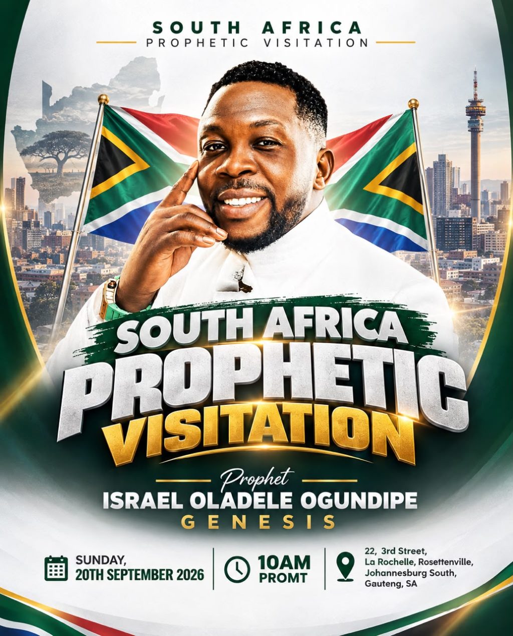 Genesis Global Goes Global: Prophet Oladele Ogundipe Takes Prophetic Fresh Annointing And Good News to South Africa