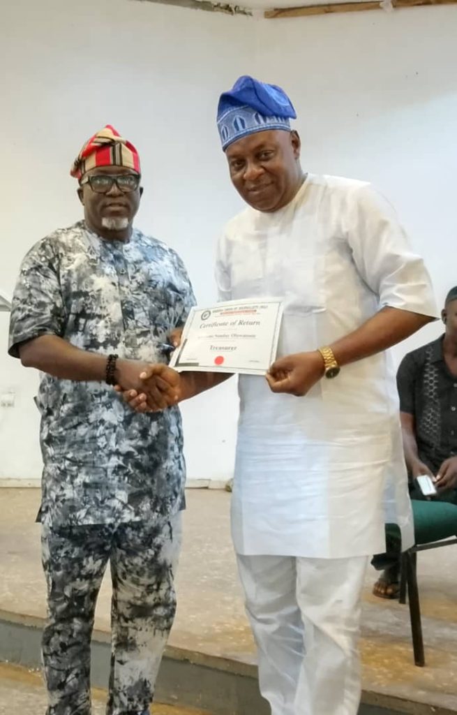 Historic Day at Iwe Iroyin:New Dawn for Ogun-West Independent Chapel as State Chairman Swears In  New Executives, Sunday Adeyemi is the Treasurer
