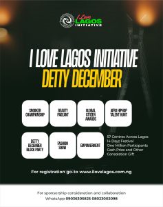 DETTY DECEMBER IS HERE! I Love Lagos Unveils 14-Day Mega Festival of Culture, Entertainment & Commerce
